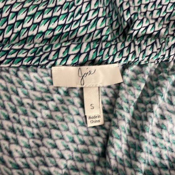 Joie Dalila Blue Green All Over‎ Leaf Pattern Strapless Coastal Beach Maxi Dress - Picture 9 of 10